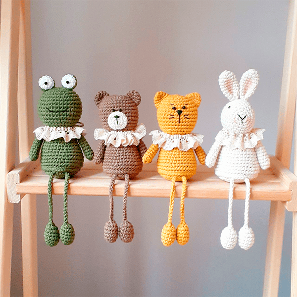 интерьерные вязаные игрушки